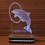 3D dekorativna lampa A003 Delfin BLACK CUT