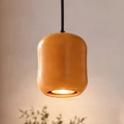 SIGMA Visoka svetilka Ceramic Barell, dolžina 10 cm, oranžna, keramika/jeklo - Dnevna soba/jedilnica - oranžna, črna