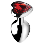 Booty Sparks Heart Gem Small Anal Plug Red