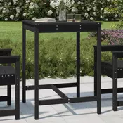 Vidaxl vidaXL Vrtna miza črna 82,5x82,5x110 cm masivni borov les