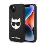 Karl Lagerfeld Etui Karl Lagerfeld Silicone Choupette Head MagSafe za iPhone 14 Plus - črne
