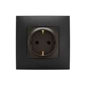 Legrand - Kucna uticnica sa okvirom SCHUKO 250V/16A NILOE, crna