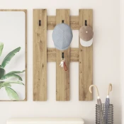 vidaXL Nadwyčajna obešalnik za plašče artisan hrast 65 x 3 x 100 cm