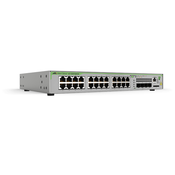 Allied Telesis 24 x 10/100/1000T ports and 4 x combo ports (100/1000X SFP or 10/100/1000T Copper), Fixed one AC power supply, EU Power Cord (AT-GS970M/28-50)