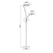 Aluminor Kitel 89 LED talna svetilka z LED svetilko za branje - Dnevna soba/jedilnica - bela, krom - Plastika