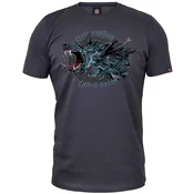 011Shop Muška majica kratkih rukava Keep Fighting - Nema predaje, Tamnosiva