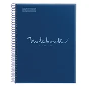 MiquelRius Zvezek A4, črtast, 120-listni, 90g, EMOTIONS, PP, TEMNO MODER