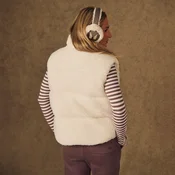 MP ženska X Tatiana ohlapna borg brezrokavna jakna - pearl - XXL