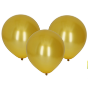 Napihljiv balon 30cm - set 10 kom, kovinsko zlat