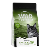 Wild Freedom suha mačja hrana 2 x 400 g po posebni ceni! - Adult Green Lands Sterilised jagnjetina - recept brez žit
