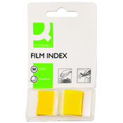 Samolepilni lističi  25x43mm 50 listov film polprozoren Q-Connect KF03634 rumeni