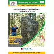 VIA CZECHIA - Stezka středozemím, box 1, Z nejsevernějšího bodu ČR do Prahy 1 : 25 000