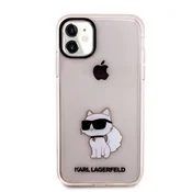 Karl Lagerfeld Karl Lagerfeld zaščitni ovitek Ikonik Choupette Transparent Pink , Iphone 11, (21145449)