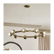Kichler KL-PALTA9-CPZ - Luster na sajli PALTA 9xE14/40W/230V zlatna