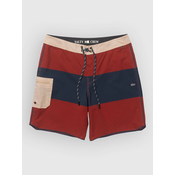 Salty Crew Session Blocked kopalne hlače washed red
