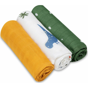 LIONELO Bambusove plenice 3pcs Dino