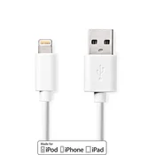 Nedis Lightning kabel | USB 2.0 | Apple Lightning, 8-polni | USB-A moški | 480 Mbps | Ponikljano | 1,00 m | Okrogla | PVC | Bela | Škatla