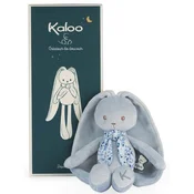 Zajček z dolgimi ušeski Doll Rabbit Blue Lapinoo Kaloo moder 25 cm iz nežnega materiala v darilni embalaži od 0 mes