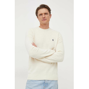 Vuneni pulover Polo Ralph Lauren za muškarce, boja: bež