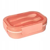 shumee Škatla za malico 900 ml (23 * 16 * 6,3 cm) + jedilni pribor ROZA