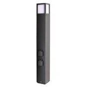FASADNA SVETILKA STOB ELEKTRIČNI STEBER ZUNANJA LED SVETILKA E27 ALU POL 2 VOZILA ZA POLNILO LUČ GARDEN VILLA 230V IP54 (100CM), (20561595)
