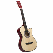 vidaXL Akustična gitara Western s prorezom i 6 žica 38 ” od drva lipe