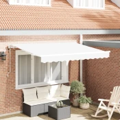 Vidaxl Retraktilna tenda Bela 350 x 200 cm Poliester in aluminij