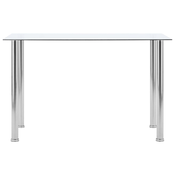 MAISON CHIC Jedilna miza - Kuhinjska miza - Jedilni stol prozorna 120x60x75 cm kaljeno steklo, (21715315)