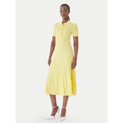 MICHAEL Michael Kors Pletena obleka MT5834F33D Rumena Regular Fit