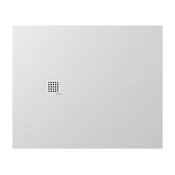 TRENECA Pladenj za prhanje iz litega marmorja 110x90 cm, ki ga je mogoče rezati po vaših željah, bela mat - Bela mat barva - 110x90x3 cm - Polysan - TRENECA - 24 - Liti marmor - 1100 - Pravokotni - 900 - 30 - 90 - 14