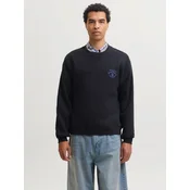 JACK & JONES Majica JORCHAMBERI modra/pegasto siva/črna
