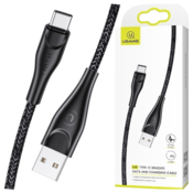 USAMS USAMS BRIDED USB-C KABEL 1M 2A ČRN HITRO POLNJENJE ZA TELEFONE, (21980484)