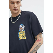 Pamučna majica Billabong za muškarce, boja: crna, s tiskom, ABYZT02234