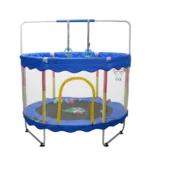 Inlea Otroški trampolin JumpPlay 152 cm z zaščitno mrežo in dodatki – modra