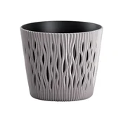 eoshop Pokrov za cvetlični lonec PESČENO 2v1 plastika mat d19x17cm