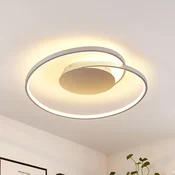 Lucande LED stropna svetilka Enesa, 63 cm, CCT, daljinski upravljalnik, možnost - spalnica - Sodobni - srebro - Kovina