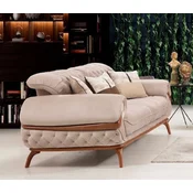 Casa Padrino luxury Chesterfield living room sofa with adjustable backrests beige/brown - Chesterfield living room furniture - Living room furniture - Luxury furniture - Luxury furnishings