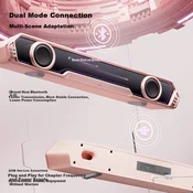 Manbuzhehuazai Halo Desktop Bluetooth zvucnik, RGB, Roze