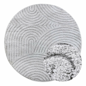 Svetlo siva okrogla preproga o 160 cm Panglao New York Light Grey – Elle Decoration