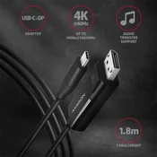 slomart Pretvornik/kabel USB-C v DisplayPort RVC-DPC, 1.8m, 4K/60Hz