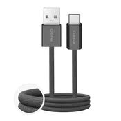 shumee Fabrik 2.0 10W pleteni USB-A - USB-C kabel 1,5 m - temno zelen