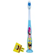 NOBRAND Tinokou, Ergonomska otroška zobna ščetka - Sponge Bob, Modra, (5000071271)