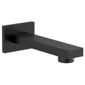 SAPHO Črna mat stenska iztočna cev, kvadratna, 160mm
