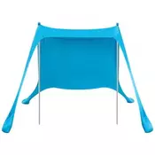 VEVOR Plažni šotor sončni zavetje 23x23x2 m modra