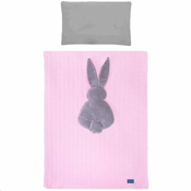 3-delna posteljnina Belisima Rabbit 100/135 roza-siva