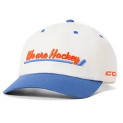 Moška kapa s ščitnikom CCM Stripe Slouch White