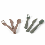 Dantoy tiny Bio jedilni pribor Olive/Mocca 2ks 0m+