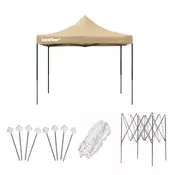 Zložljivi vrtni gazebo 3x3 m bež