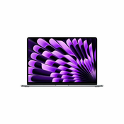 APPLE MacBook Air 15.3, M3 cip s 8-core CPU i 10-core GPU, 8GB, 256GB SSD, Space grey, CRO KB (mrym3cr/a) mrym3cr/a