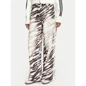 adidas Jeans hlače Adilenium Season 6 Zebra Print Wide Leg Denim LH1954 Rjava Wide Leg